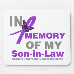 In Memory of My Son-in-Law Pancreatic Cancer Mouse Pad
