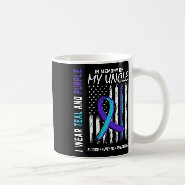 In Memory Of My Uncle Suicide Awareness Prevention Coffee Mug (Right)