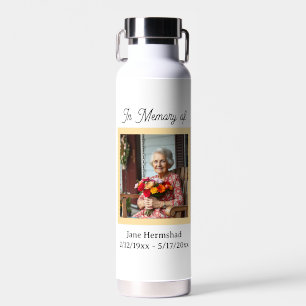 In Memory of Photo Keepsake Gift Water Bottle