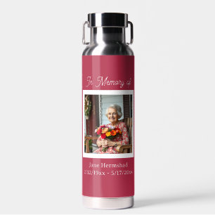 In Memory of Photo Keepsake Gift Water Bottle
