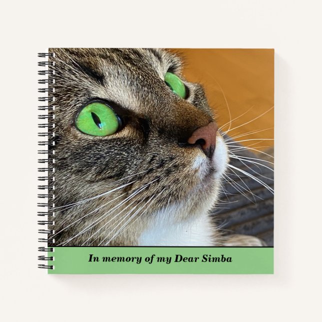 In memory of photo keepsake notebook (Front)