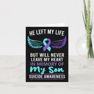 In Memory Of Son Suicide Awareness Prevention  Card
