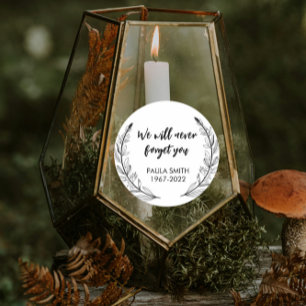 In Memory Of. We will never forget you Classic Round Sticker