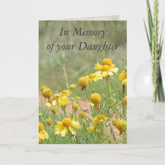 In Memory of your Daughter Card (Front)