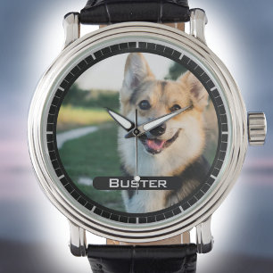 In Memory of Your Pet. Pet Photo on a Watch