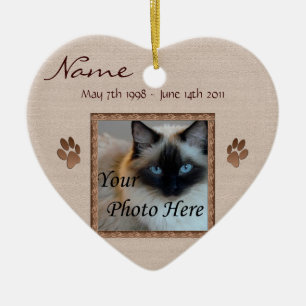 In Memory of Your Pet - Photo Memorial Ceramic Tree Decoration