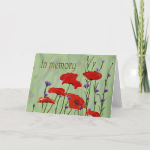 In Memory Poppies Customise it Card