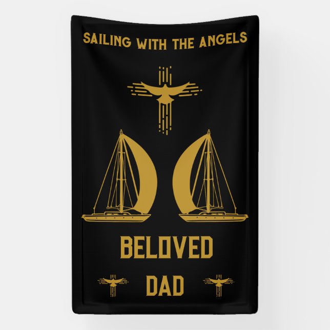 In Memory Sailer Boater Funeral Banner (Vertical)