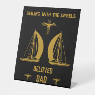 In Memory Sailer Boater Funeral Pedestal Sign
