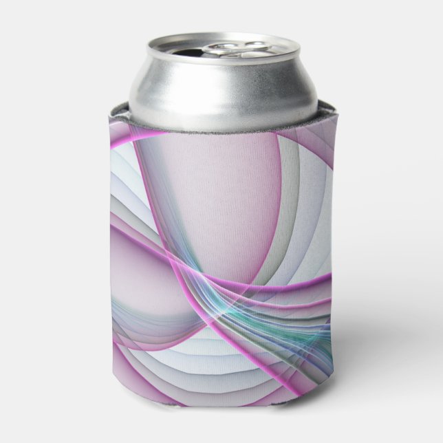 In Motion, Modern Abstract Colourful Fractal Art Can Cooler (Can Front)