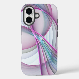 In Motion, Modern Abstract Colourful Fractal Art iPhone 16 Case