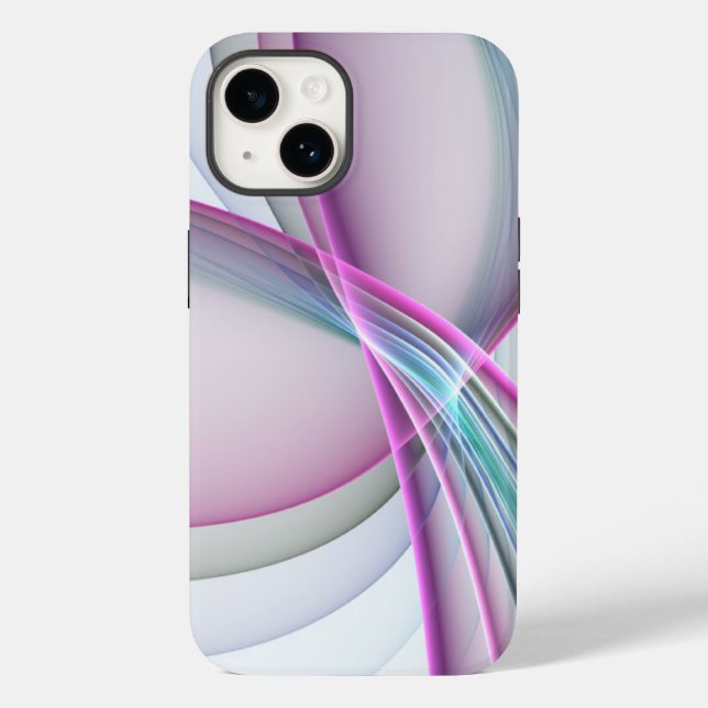 In Motion, Modern Abstract Colourful Fractal Art Case-Mate iPhone Case (Back)