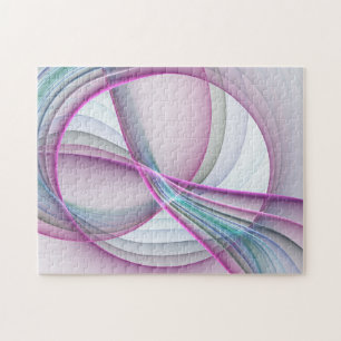In Motion, Modern Abstract Colourful Fractal Art Jigsaw Puzzle