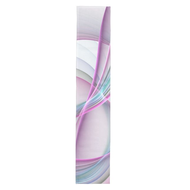 In Motion, Modern Abstract Colourful Fractal Art Medium Table Runner (Front)