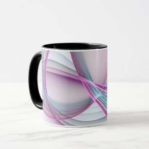 In Motion, Modern Abstract Colourful Fractal Art Mug