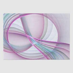 In Motion, Modern Abstract Colourful Fractal Art Tissue Paper