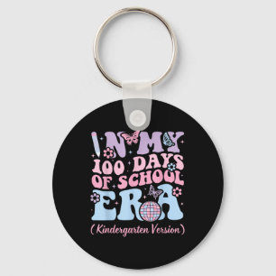 In My 100 Days Of School Era Kids Kindergarten Ver Key Ring