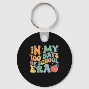 In My 100 Days Of School Era Retro Disco 100th Day Key Ring