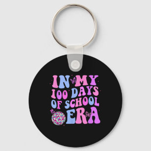 In My 100 Days Of School Era Retro Disco 100th Day Key Ring