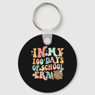 In My 100 Days Of School Era Retro Disco 100th Day Key Ring