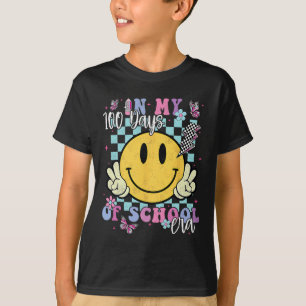 In My 100 Days Of School Era Retro Groovy 100th Da T-Shirt