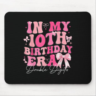 In My 10th Birthday Era Double Digits Coquette Bow Mouse Pad