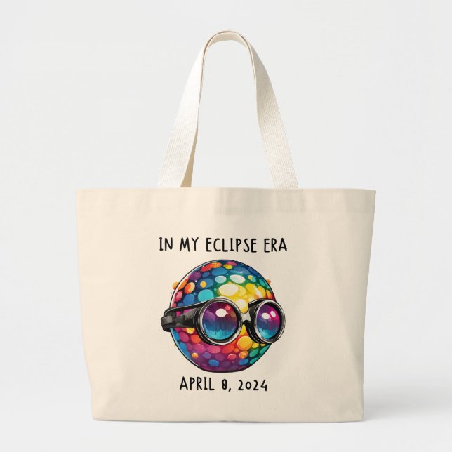 In My 2024 Solar Eclipse Era Large Tote Bag (Front)