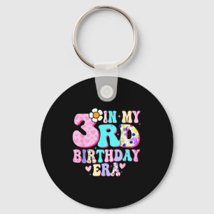 In My 3rd Birthday Era Girl Gifts Three Bday 3 Yea Key Ring
