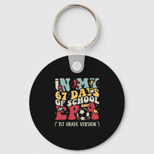 In My 67 Days Of School Era Meme Kids Youths 1st G Key Ring