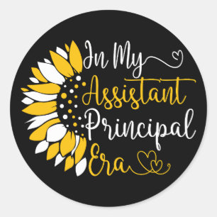 In My Assistant Principal Era School Teacher Funny Classic Round Sticker