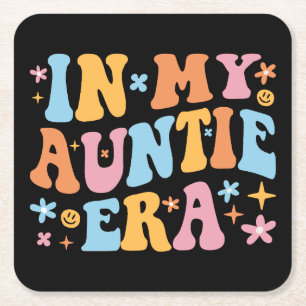 In My Auntie Era I Square Paper Coaster