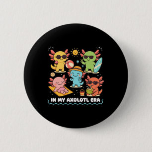 In My Axolotl Era Summer Beach Vacation 6 Cm Round Badge