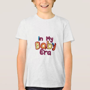 In My Baby Era Crochet Style Design Tri-Blend Shirt