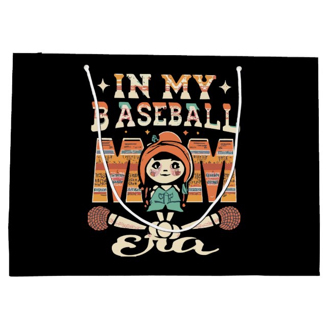 In My Baseball Mum Era Large Gift Bag (Back)