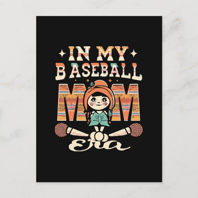 In My Baseball Mum Era Postcard (Front)