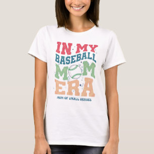 In My Baseball Mum Era Retro Vintage Quote T-Shirt