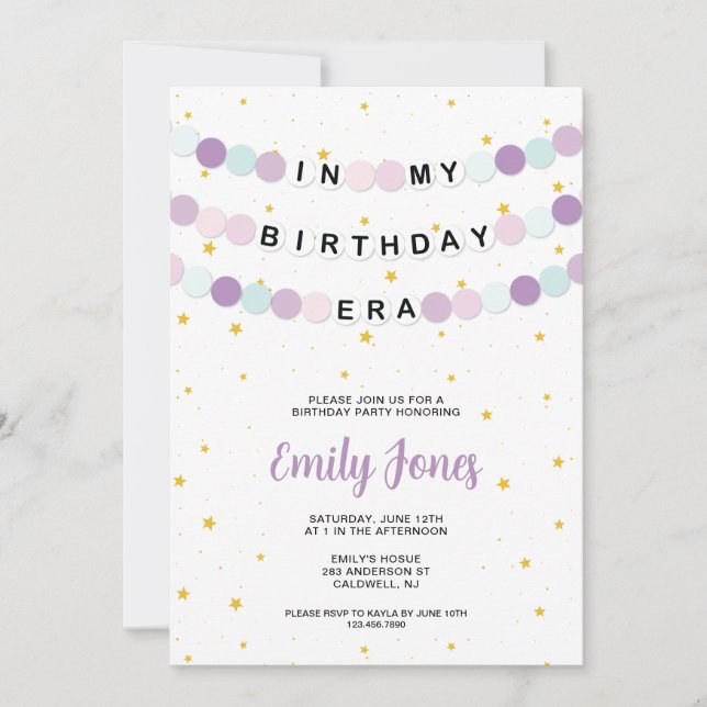 In My Birthday Era Birthday Party Invitation (Front)