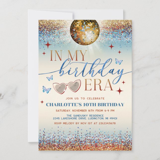 In My Birthday Era Invitation - Teen Birthday Girl (Front)