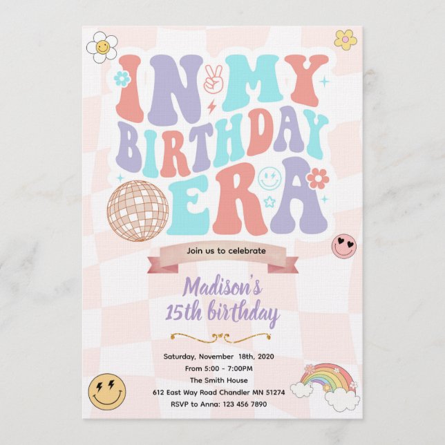 In My Birthday Era Party Invitation (Front)