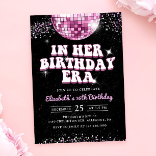 In My Birthday Era Pink Purple Birthday Invitation