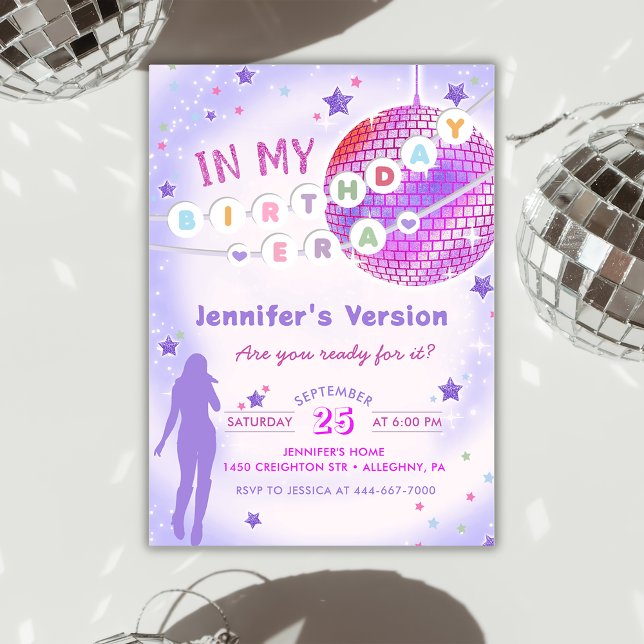 In My Birthday Era Purple Birthday Invitation  (Creator Uploaded)