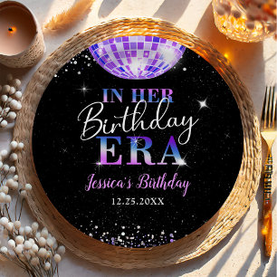 In My Birthday Era Purple Disco Birthday Paper Plate