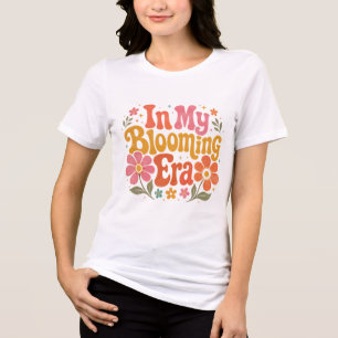 In My Blooming Era Retro Groovy T-Shirt Tri-Blend Shirt