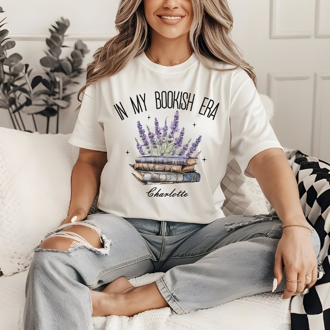 In My Bookish Era Custom Shirt for Book Lover Gift (Bookish shirt, floral book shirt, book lover gifts, custom book shirt, student gift shirt, bookish)