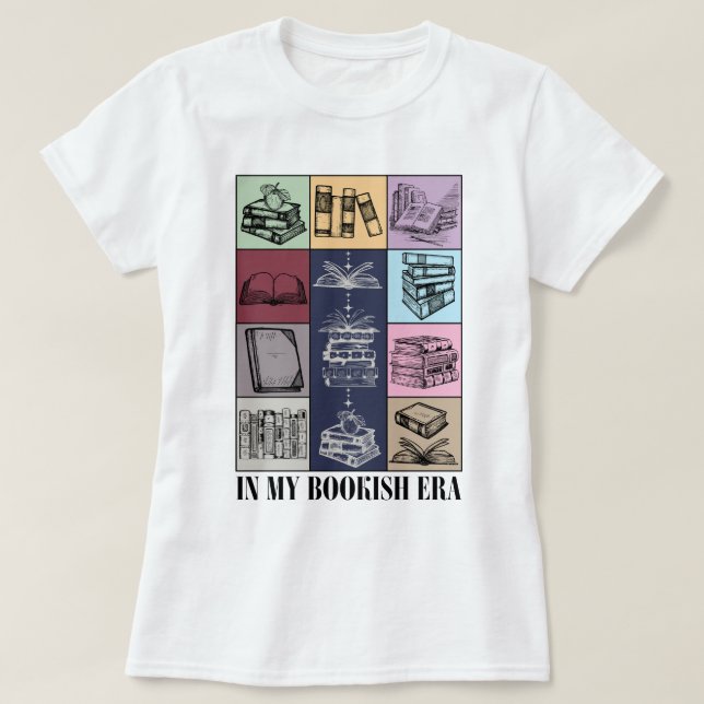 In My Bookish Era Cute Bookish Reader T-Shirt (Design Front)