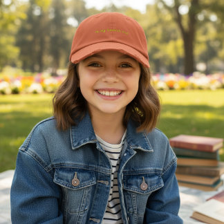 In My Bookish Era in Burnt Orange Embroidered Hat