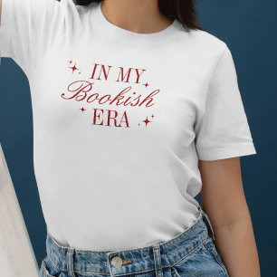 In My Bookish Era Red Script Cute T-Shirt