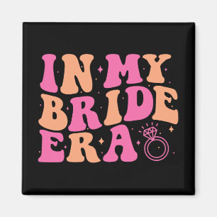 In My Bride Era Groovy Bachelorette Wedding Party Magnet