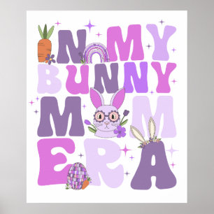 in my bunny mom era, retro, vintage poster