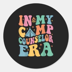 In My Camp Counsellor Era Groovy Summer Camp Couns Classic Round Sticker